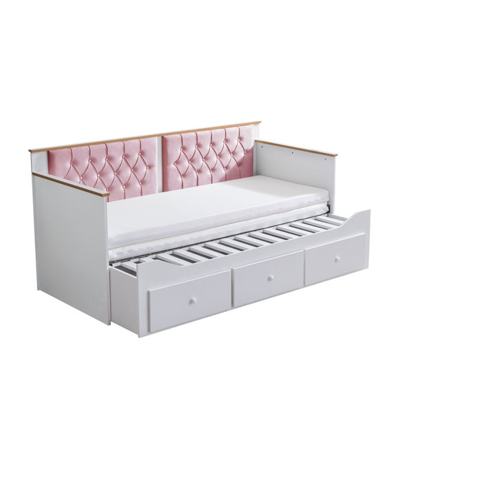 Hanah Home Alacati Cama nido Blanco y rosa Hanah Home Alacati Cama nido Blanco y rosa